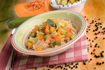 PASTA SHAPED LILY WITH PUMPKIN
