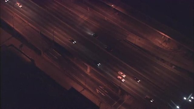 Freeway cars night