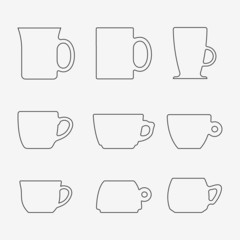 Icon Set of cups