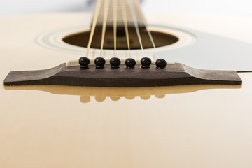 Detail closeup of classic guitar