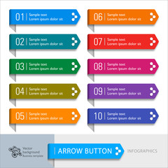 Infographic Vector Arrow Button