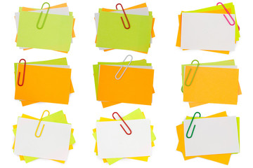 note papers with paperclip collection