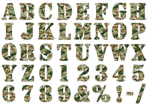 Camouflage - font