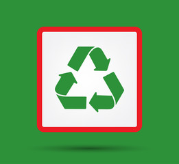 Green Recycle logo vector