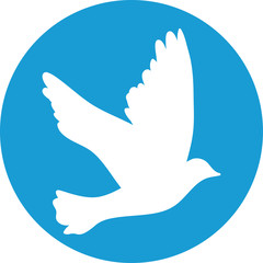 Flying dove for peace concept and wedding design.