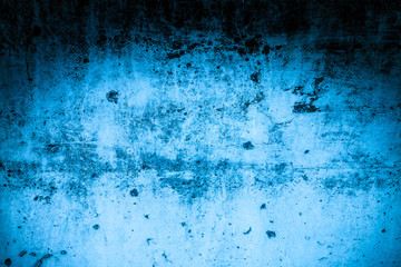 Blue cement wall