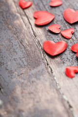 Obraz na płótnie Canvas Valentines Day background with hearts