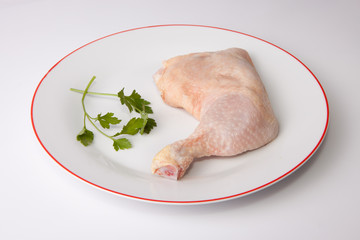 Chicken leg with parsley