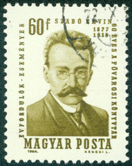 stamp printed by Hungary, shows Ervin Szabo
