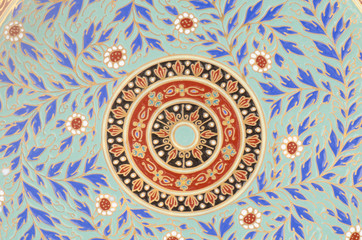 Details of Thai painting decorated on Thai porcelain