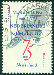 stamp shows Union of the Netherlands Municipalities