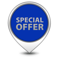 Special offer pointer icon on white background