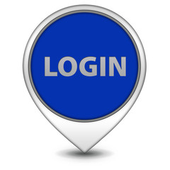 login pointer icon on white background