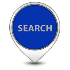 search pointer icon on white background