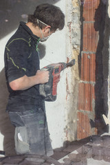 Bauarbeiter bei der Arbeit