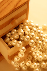 Pearl in wooden box