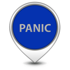 panic pointer icon on white background