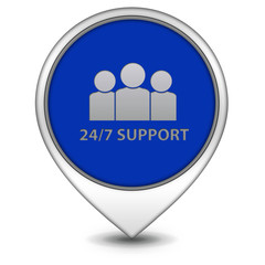 Support pointer icon on white background