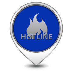 Hotline pointer icon on white background