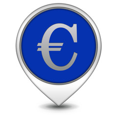 Euro pointer icon on white background