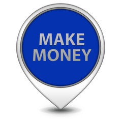 Make money pointer icon on white background