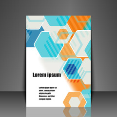 Template flyer with abstract background.