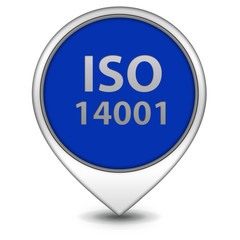 Iso 14001 pointer icon on white background