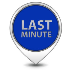 Last minute pointer icon on white background