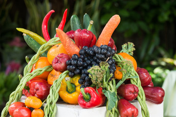 Fresh Organic Fruit and Vegetable From Garden