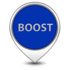 Boost pointer icon on white background