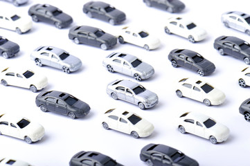 大量の車