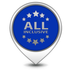 All inclusive pointer icon on white background