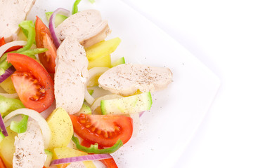 Warm meat salad