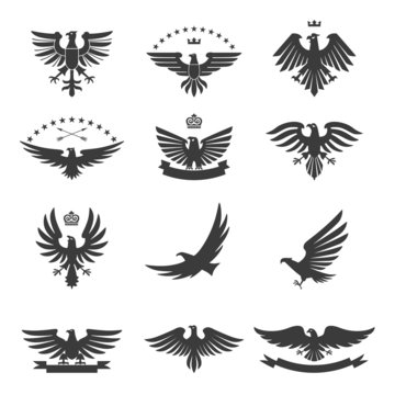Naklejki Eagles Set Black