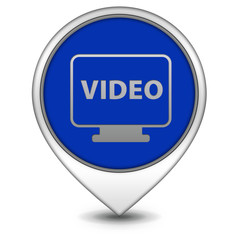 video pointer icon on white background