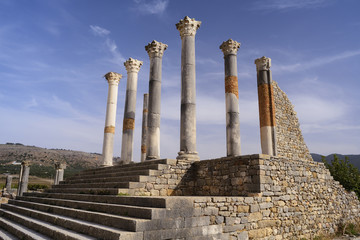 Fototapeta premium Morocco. The ruins of the ancient Roman city of Volubilis