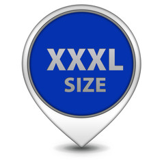 XXXL size pointer icon on white background