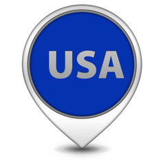 Usa pointer icon on white background