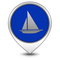 Boat pointer icon on white background