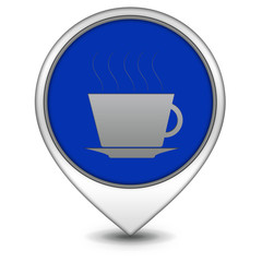 Coffee pointer icon on white background