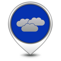 Cloud pointer icon on white background