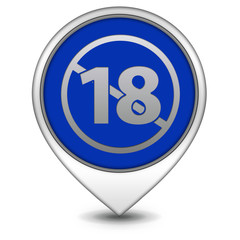 18 pointer icon on white background