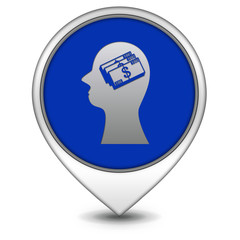 Money pointer icon on white background