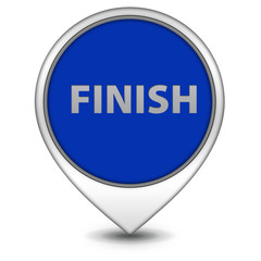 Finish pointer icon on white background