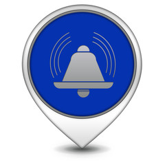 alarm pointer icon on white background