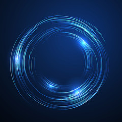neon circle banner
