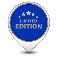 Limited pointer icon on white background