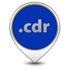 .cdr pointer icon on white background