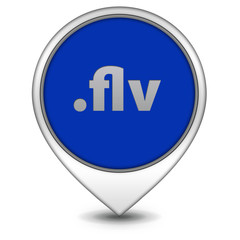 .flv pointer icon on white background