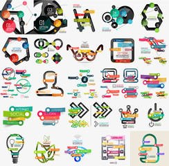 Mega collection of various web infographics